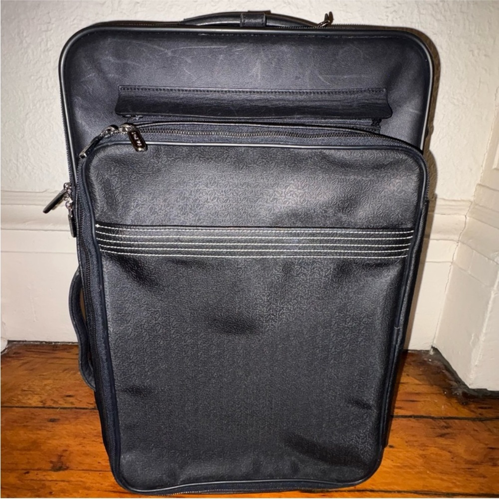 Loewe Black Anagram Rollaboard Suitcase —SUPER RARE! Detachable
Briefcase 2-in-1